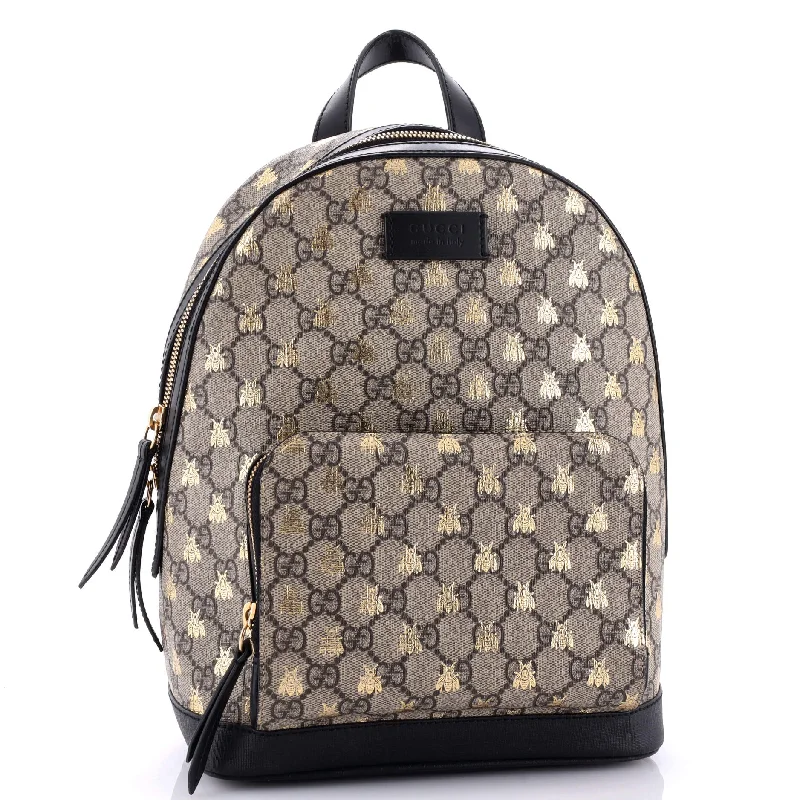 Christian Dior handbags with a snap - button closure and a decorative buckleZip Pocket Backpack Printed GG Coated Canvas Small