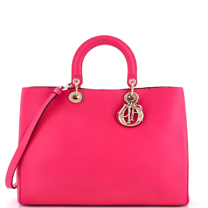 Christian Dior handbags with a back - pocket for quick storageDiorissimo Tote Smooth Calfskin Large