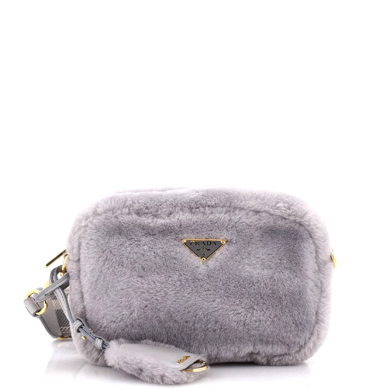 Trendsetting Christian Dior crossbody bags with a colorful strapFlou Camera Crossbody Bag Shearling Small