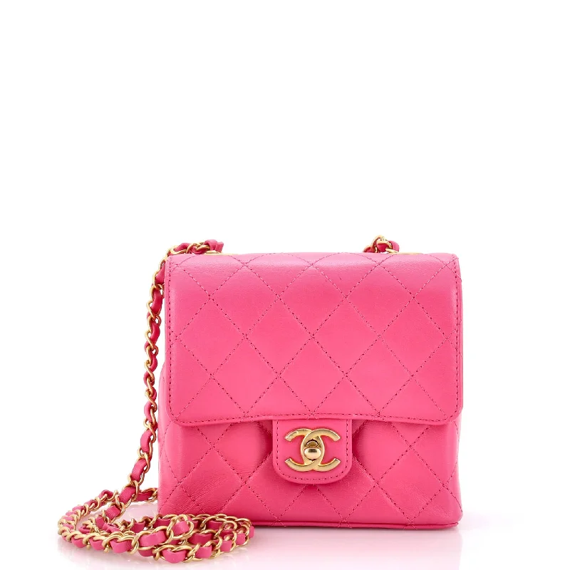 Christian Dior bags with a zip - top closure and multiple compartmentsRetro Classic Square Flap Bag Quilted Goatskin Mini