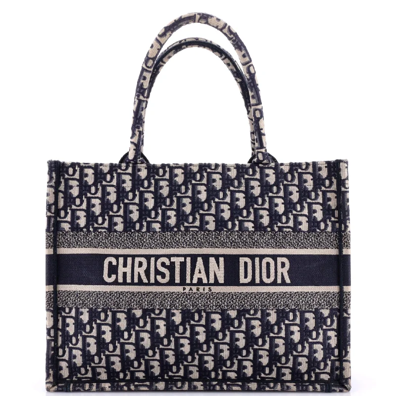 Contemporary Christian Dior handbags with a unique shapeBook Tote Oblique Canvas Medium