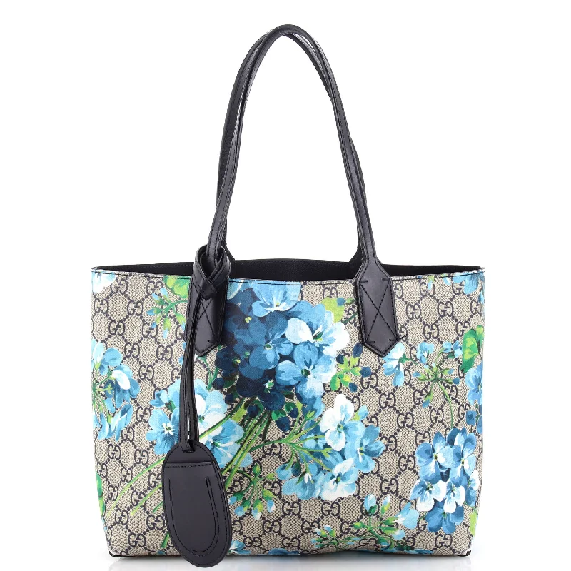 Christian Dior bags with a zip - top closure and multiple compartmentsReversible Tote Blooms Print Leather Small