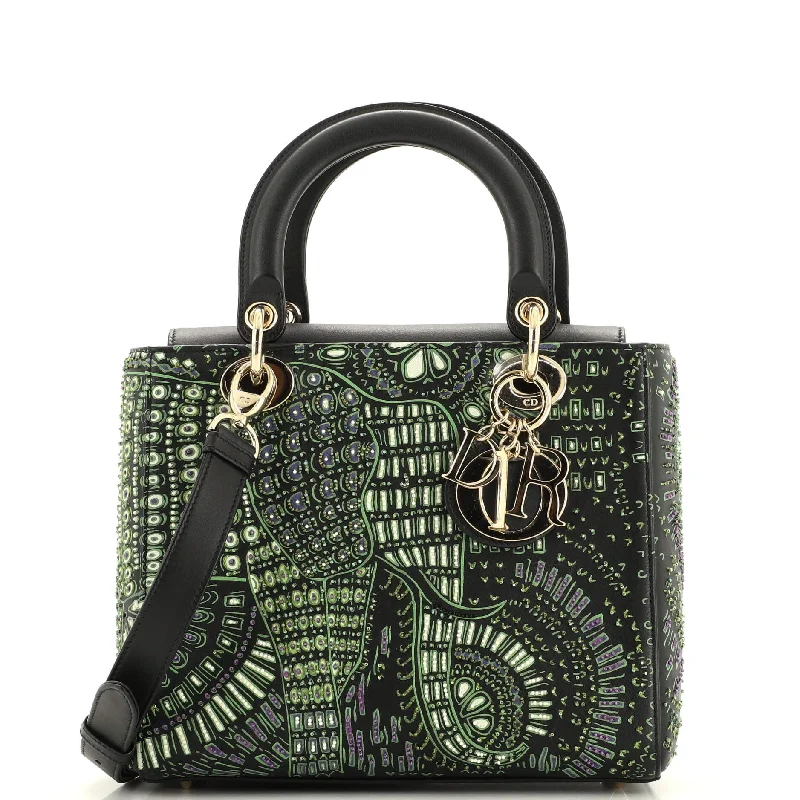 Fashion - forward Christian Dior tote bags for the modern womanAnimals Lady Dior Bag Embroidered and Beaded Leather Medium