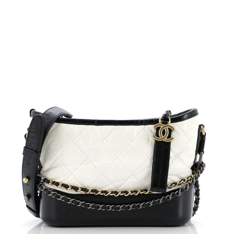 Christian Dior Saddle bags with a studded trim for a bold lookBicolor Gabrielle Hobo Quilted Aged Calfskin Small