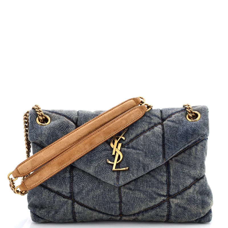 Trendsetting Christian Dior crossbody bags with a colorful strapLoulou Puffer Shoulder Bag Quilted Vintage Denim Small