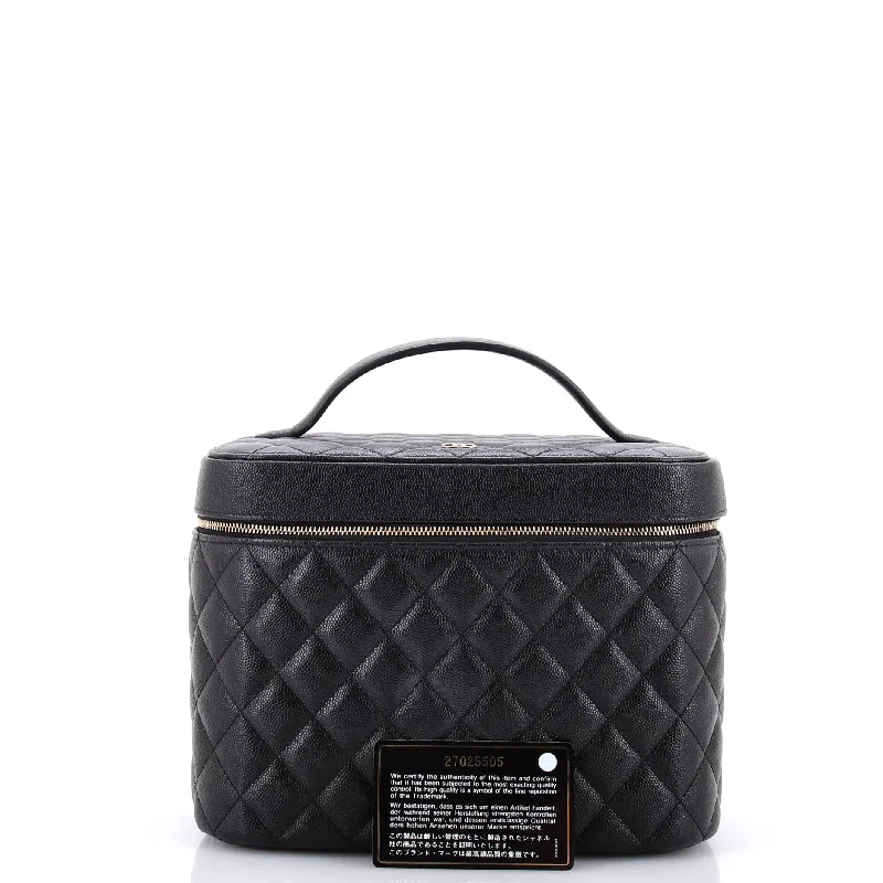 Christian Dior handbags with a detachable mirror for on - the - go touch - upsClassic Vanity Case Quilted Caviar Medium