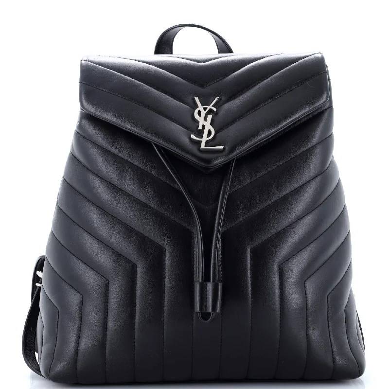 Christian Dior backpacks with a sleek, minimalist silhouetteLouLou Backpack Matelasse Chevron Leather Medium