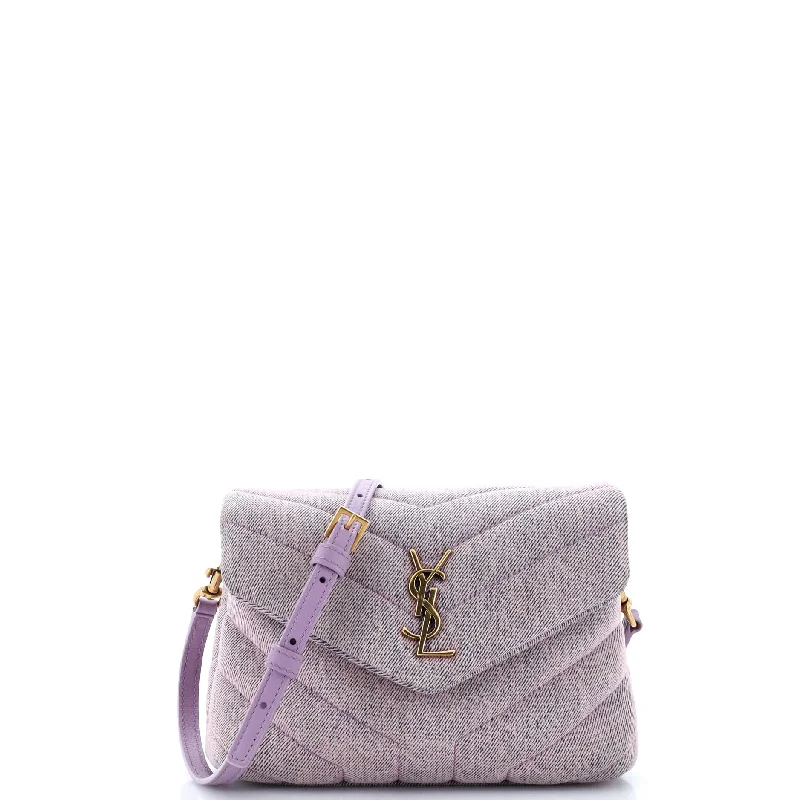 Stylish Christian Dior shoulder bags with a tassel - adorned zipperLoulou Shoulder Bag Matelasse Chevron Denim Toy