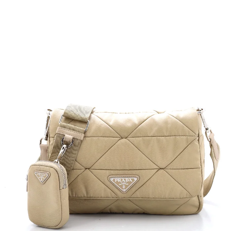 Christian Dior backpacks with a sleek, minimalist silhouettePadded Flap Shoulder Bag Quilted Tessuto