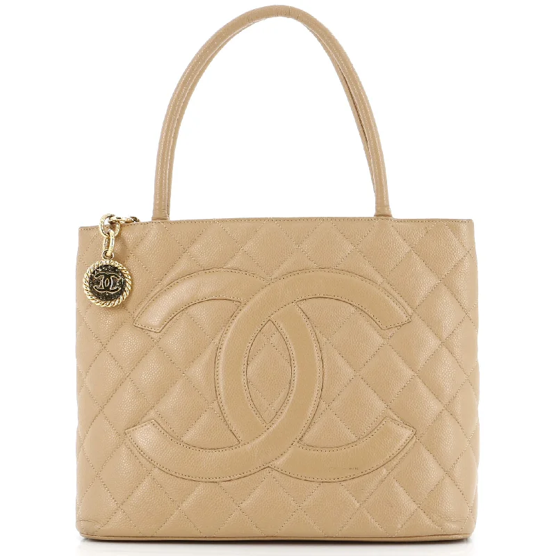 Christian Dior Saddle bags with a distressed leather finishMedallion Tote Quilted Caviar