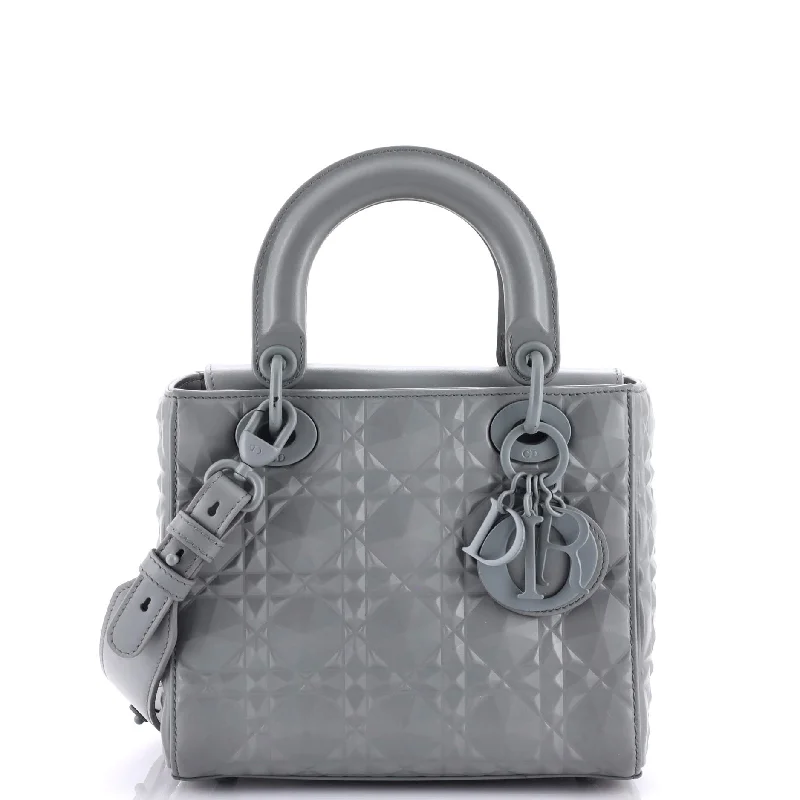 Christian Dior handbags with a snap - button closure and a decorative buckleMy ABCDior Lady Dior Bag Diamond Motif Cannage Calfskin Small