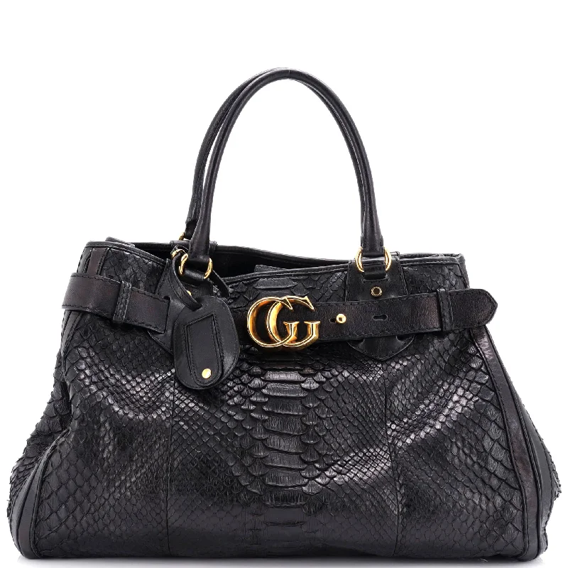 Christian Dior crossbody bags with a front - flap pocket for easy accessGG Running Tote Python Large