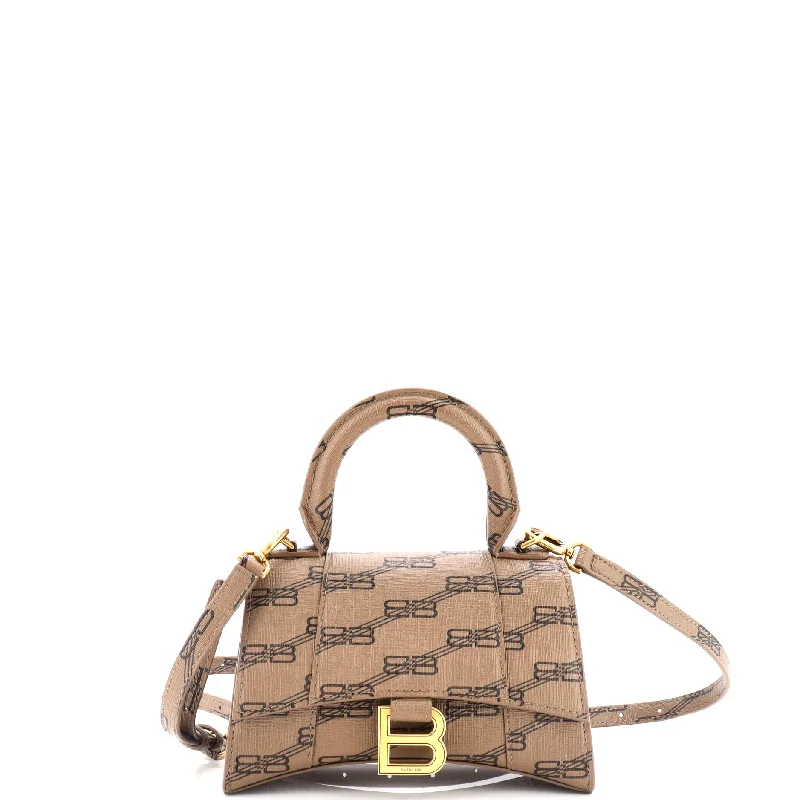 Christian Dior bags with a quilted pattern and gold - toned hardwareHourglass Top Handle Bag BB Coated Canvas XS