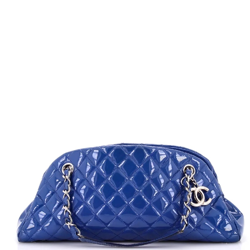 Christian Dior Saddle bags with a studded trim for a bold lookJust Mademoiselle Bag Quilted Patent Medium