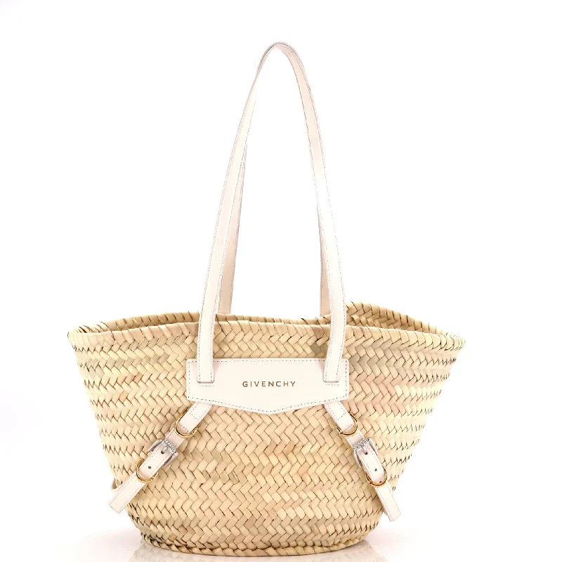 Contemporary Christian Dior handbags with a unique shapeVoyou Basket Bag Raffia with Leather Small