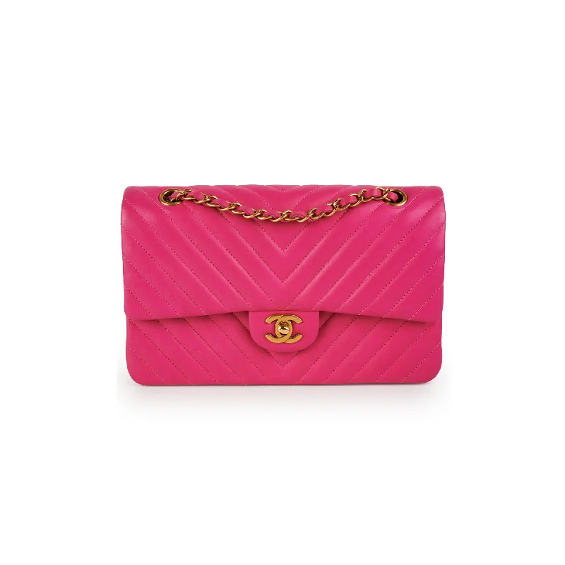 Chanel Vintage Inspired Handbag for Retro LoversChanel Medium Classic Flap Chevron Lambskin Pink