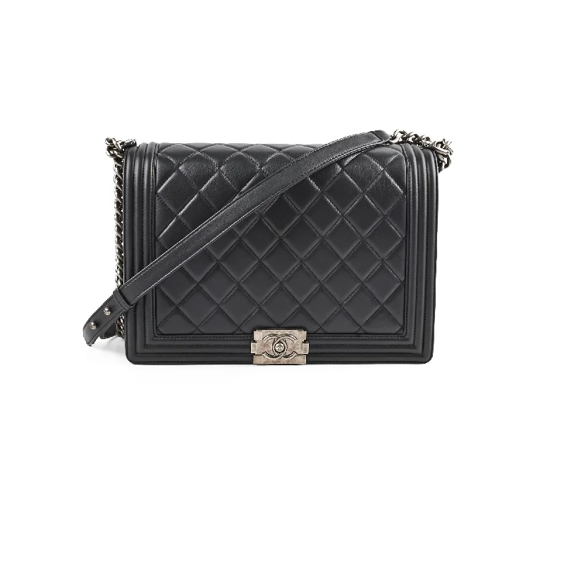 Chanel Black Handbag for Business MeetingsChanel Boy Large Lambskin Black - Series 19