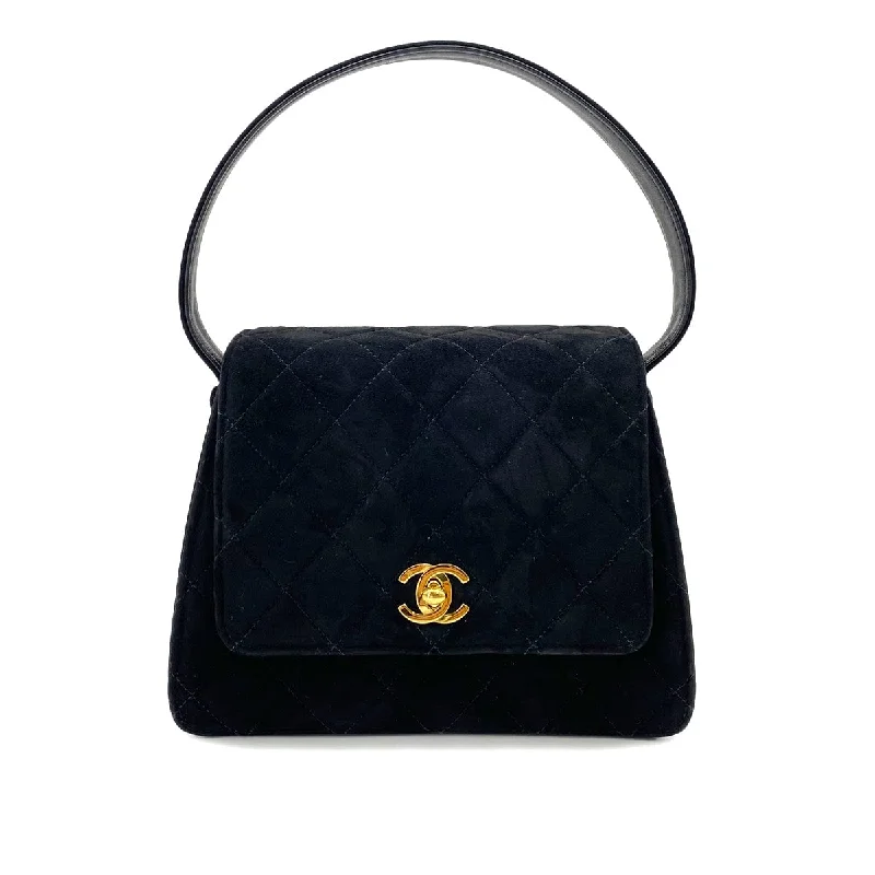 Chanel Limited Edition Handbag for CollectorsCHANEL VINTAGE MATELASSE HAND BAG BLACK SUEDE 90242973