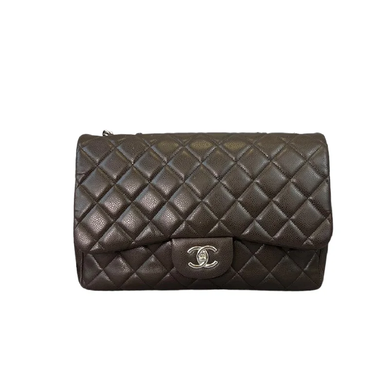 Chanel Luxury Handbag for High - End EventsClassic Jumbo Single Flap Brown SHW