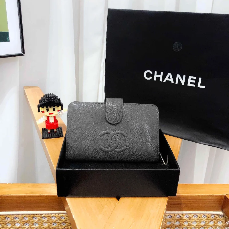 Chanel Vintage Inspired Handbag for Retro LoversChanel Black Caviar Leather Snap Wallet 2012 Medium