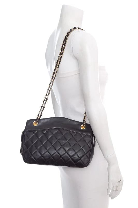 Chanel Vintage Inspired Handbag for Retro LoversChanel Vintage Black Quilted Medallion Zip Tote  Shoulder Bag