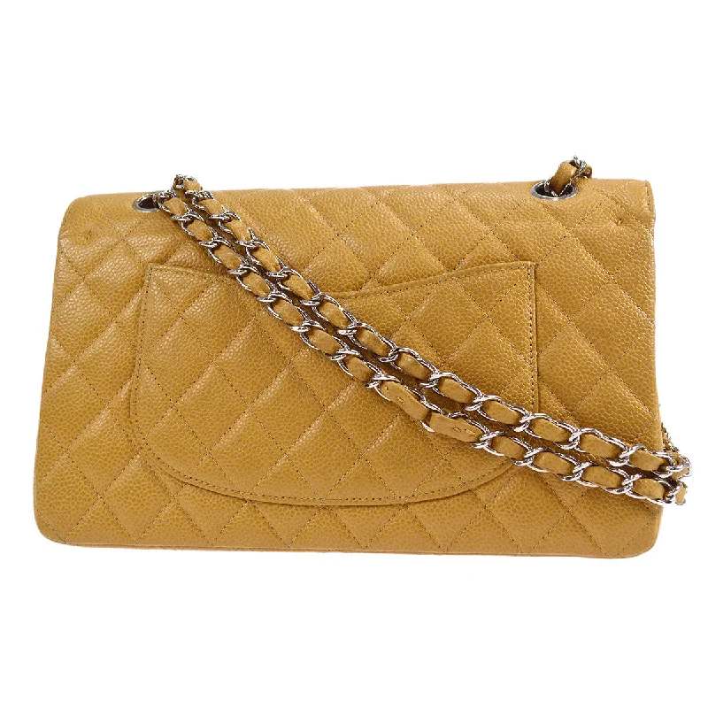 Chanel Lightweight Handbag for Daily ErrandsCHANEL 2000-2001 Classic Double Flap Medium SHW Beige Caviar 46370