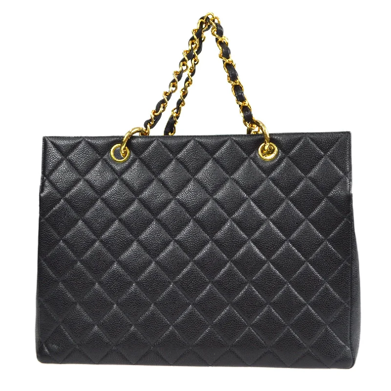 Chanel Handbag with Adjustable Strap for ComfortChanel Chain Tote Handbag Black Caviar