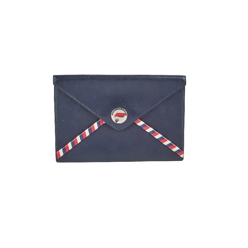 Chanel Luxury Handbag for High - End EventsChanel Navy Envelope Clutch