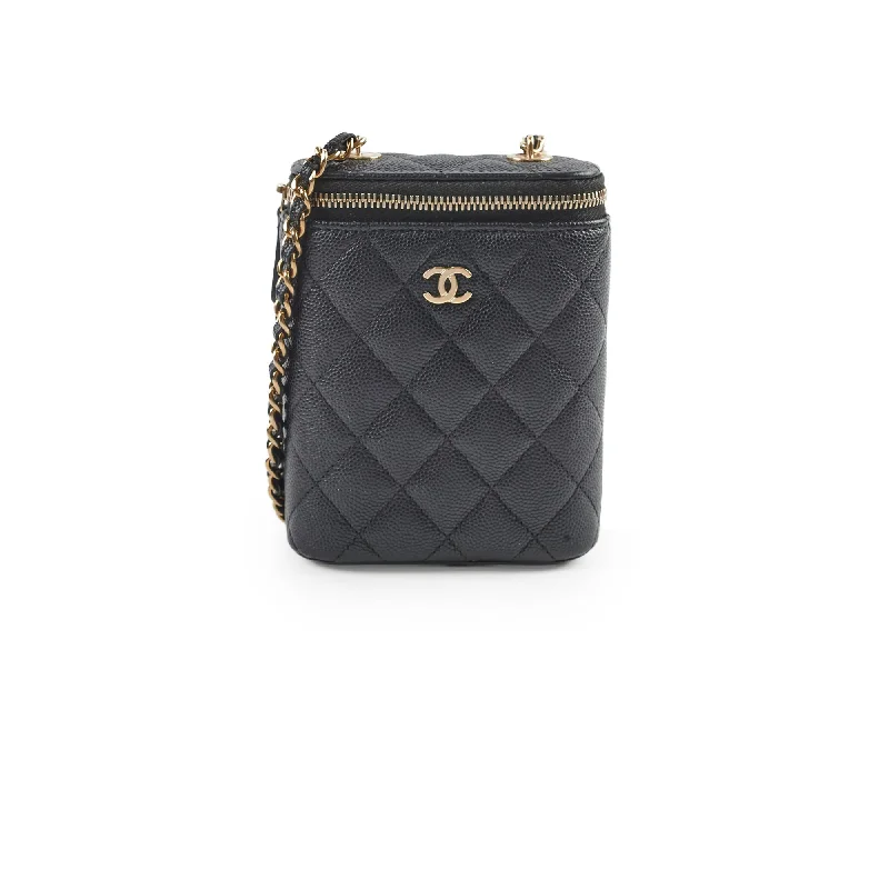 Chanel Black Handbag for Business MeetingsChanel 23C Small Vanity Case Caviar Black Crossbody Bag