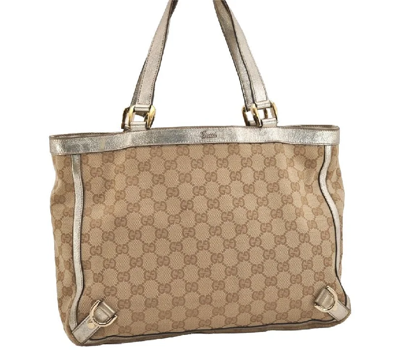 Ladies Gucci Dionysus bags with a detachable shoulder strapAuthentic GUCCI Abbey Shoulder Hand Bag GG Canvas Leather 170004 Beige 4721J