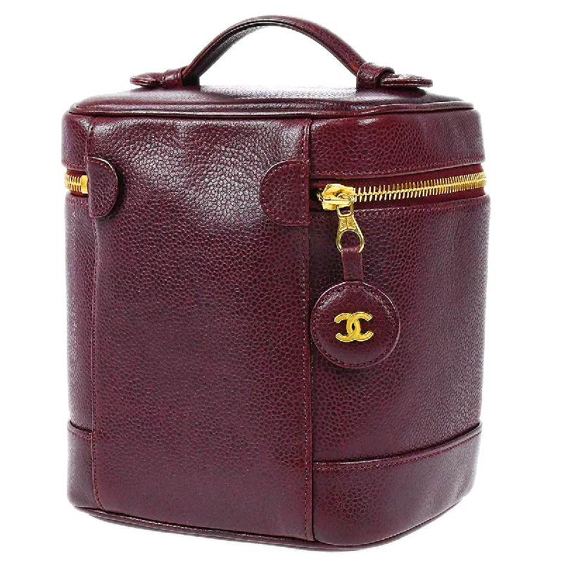 Chanel Lightweight Handbag for Daily ErrandsChanel 1994-1996 Timeless Vanity Handbag Bordeaux Caviar