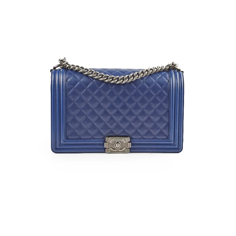 Chanel Lightweight Handbag for Daily ErrandsChanel New Medium Boy Dark Blue 21