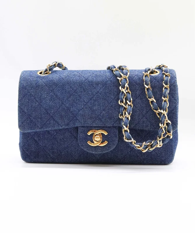 Chanel Medium Tote Bag for Office LadiesCHANEL VINTAGE CLASSIC FLAP SMALL CHAIN SHOULDER BAG BLUE DENIM 90246350 DXBS0596