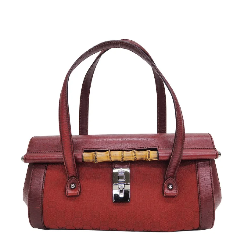 Ladies Gucci Dionysus bags with a chain - link shoulder strapGucci 111713 GG canvas bamboo handbag red tubular shoulder