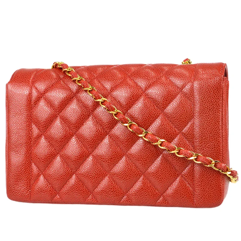 Chanel Medium Tote Bag for Office LadiesChanel 1991-1994 Red Caviar Medium Diana Flap Bag