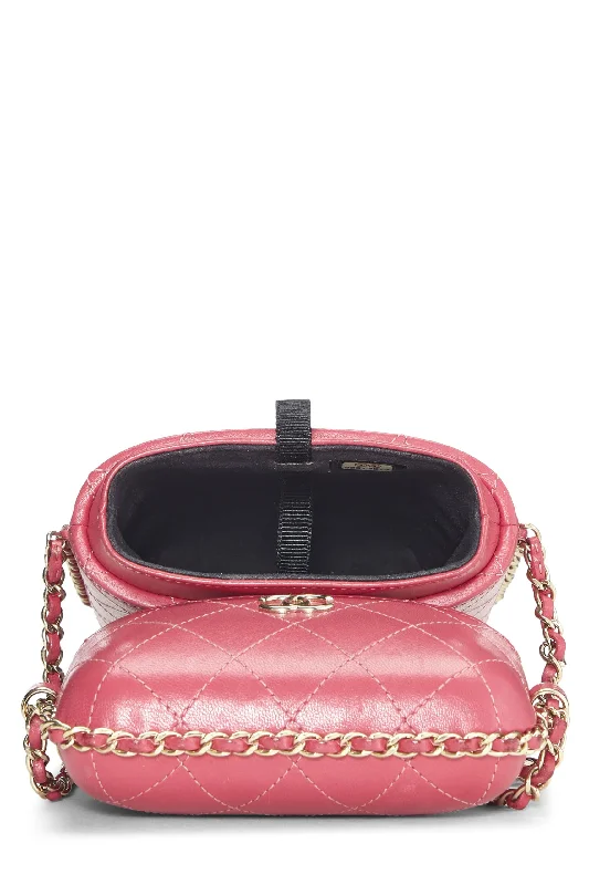 Chanel Medium Tote Bag for Office LadiesChanel,  Pink Calfskin Crossbody Chain Phone Holder, Pink