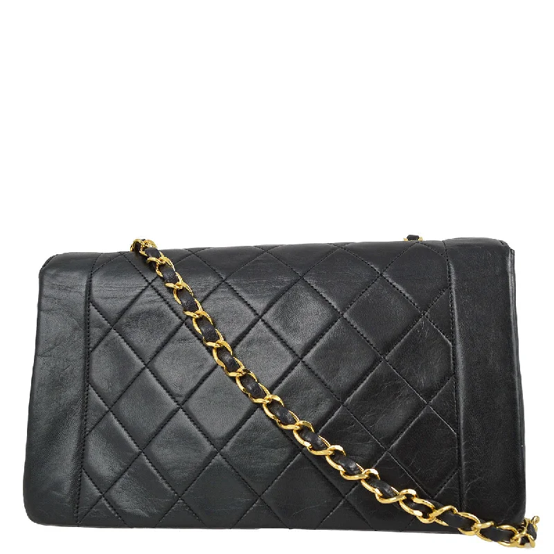 Chanel All - Match Handbag for Versatile StylingChanel 1989-1991 Black Lambskin Medium Border Flap Bag