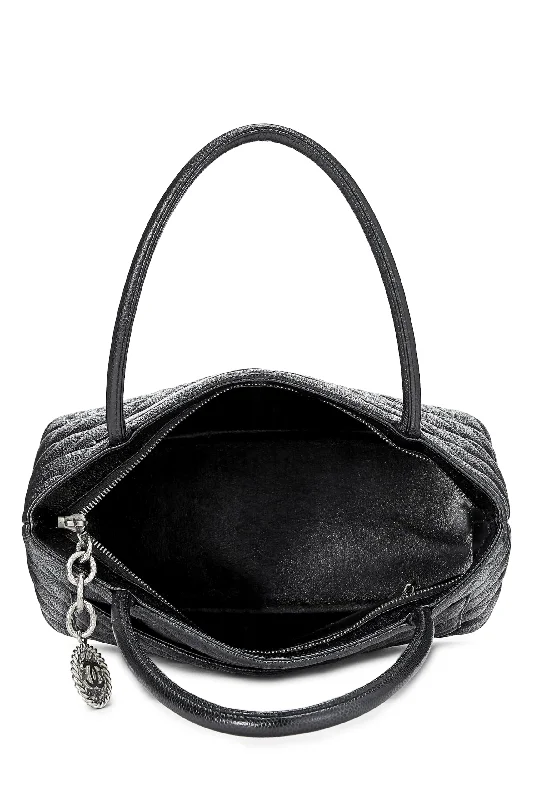 Chanel Vintage Inspired Handbag for Retro LoversChanel,  Black Quilted Caviar Medallion Tote, Black