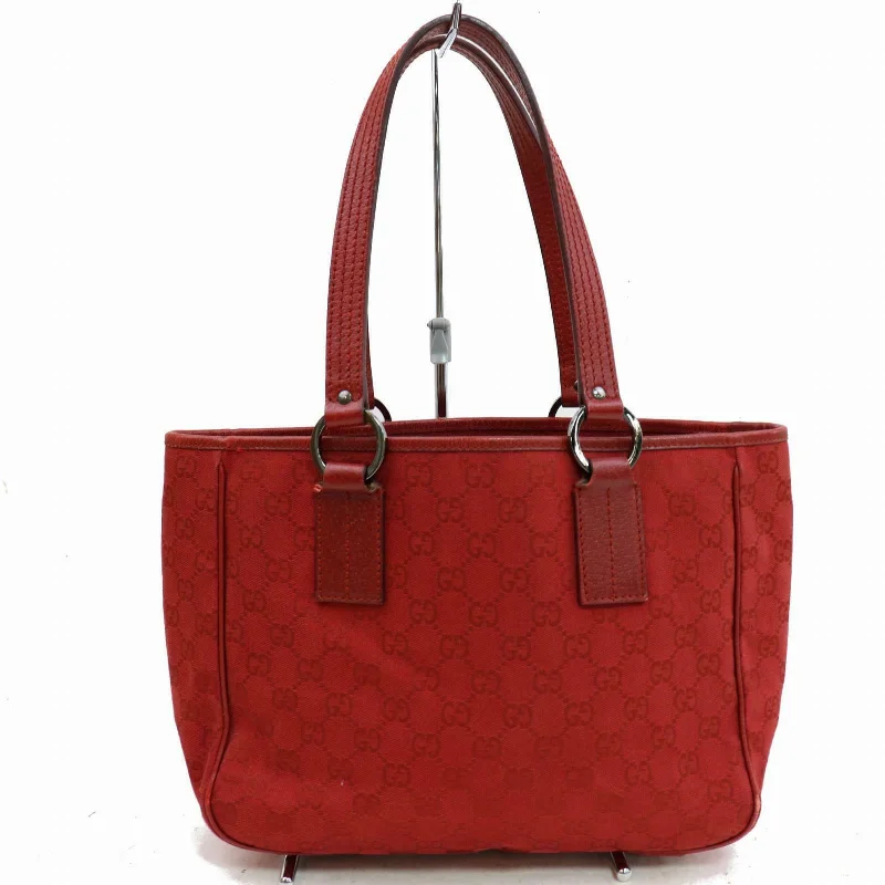 Women Gucci bags with a detachable mobile phone holderBrand Inspired Gucci Tote Bag Red Canvas (SHC1-14284)