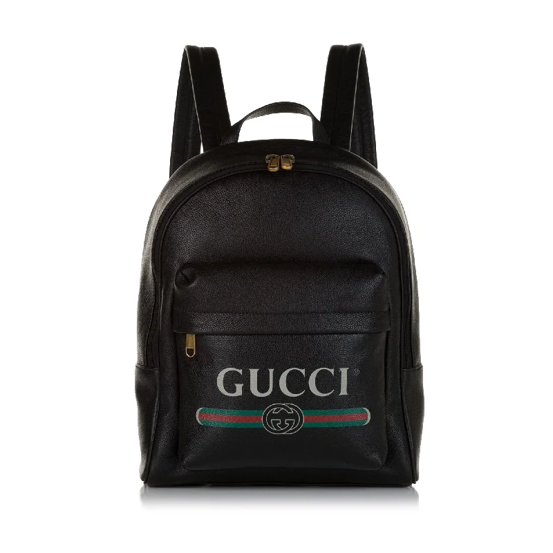 Gucci crossbody bags for women with adjustable leather strapsGucci Logo Leather Leather Backpack