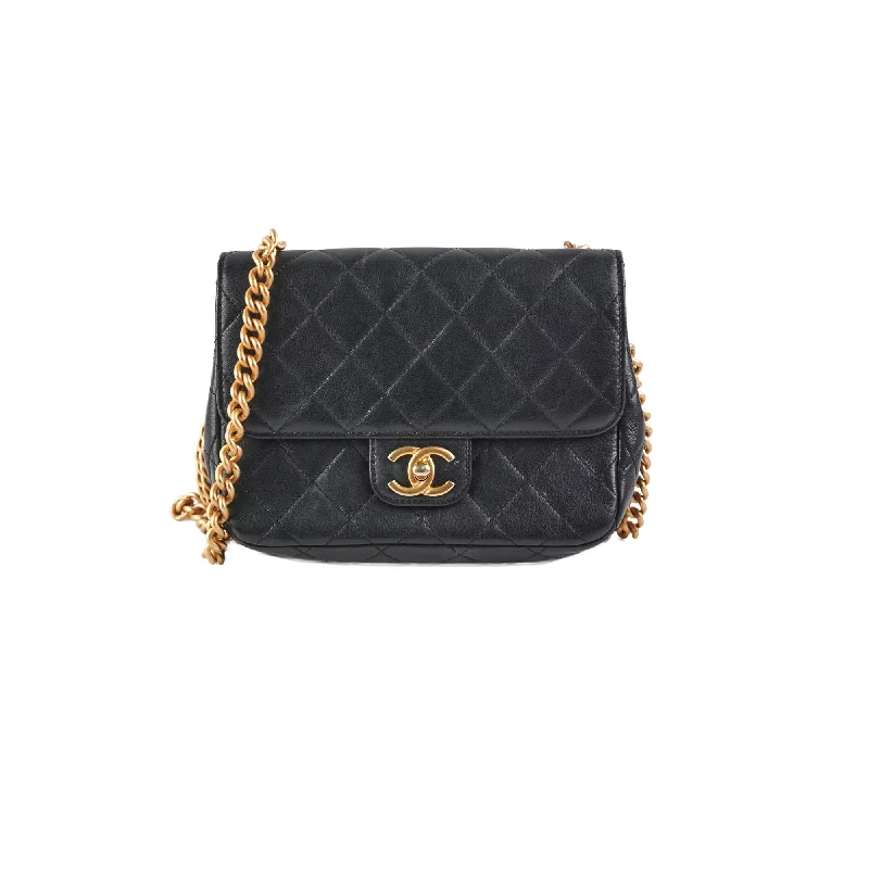 Chanel Black Handbag for Business MeetingsChanel Seasonal Square Flap Black