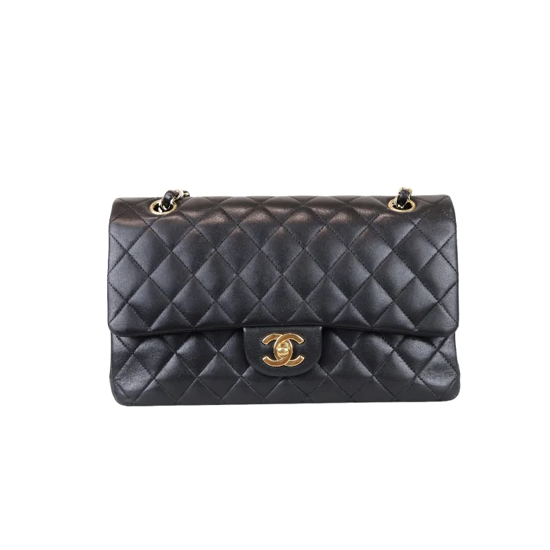 Chanel Small Crossbody Bag for TravelClassic Flap Black Medium Lambskin GHW