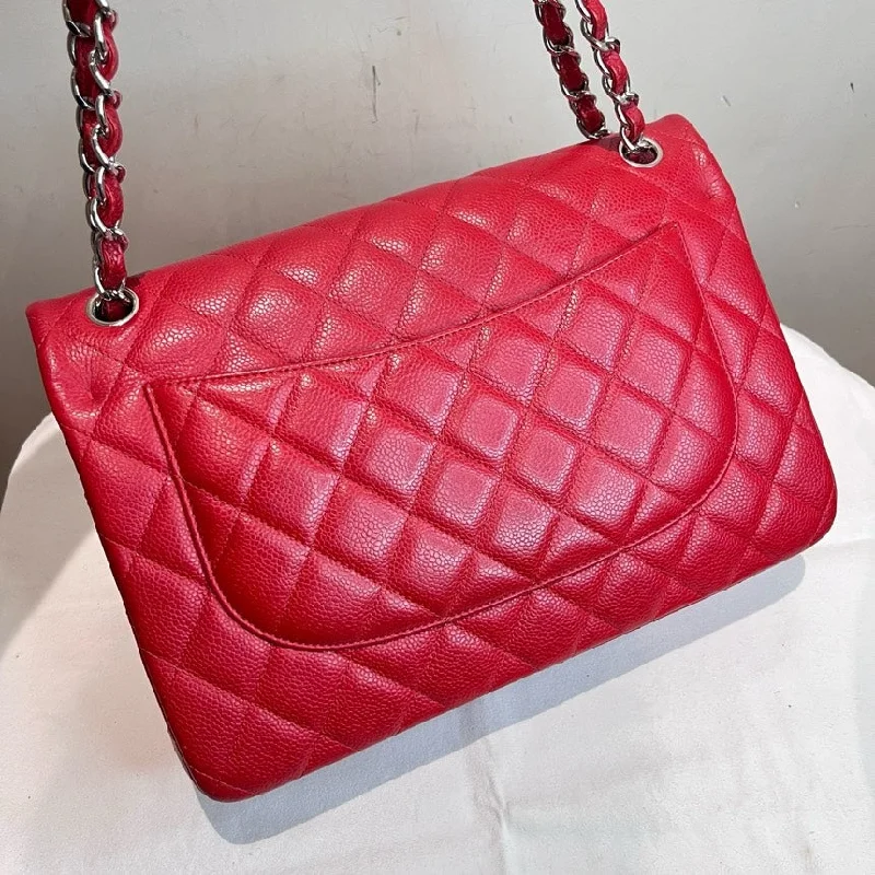 Chanel Limited Edition Handbag for CollectorsChanel Red Caviar Leather Jumbo Bag