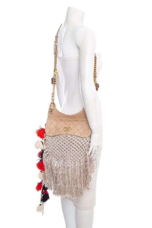 Chanel Limited Edition Handbag for CollectorsChanel Tan Dubai Resort Crochet Cross-Body