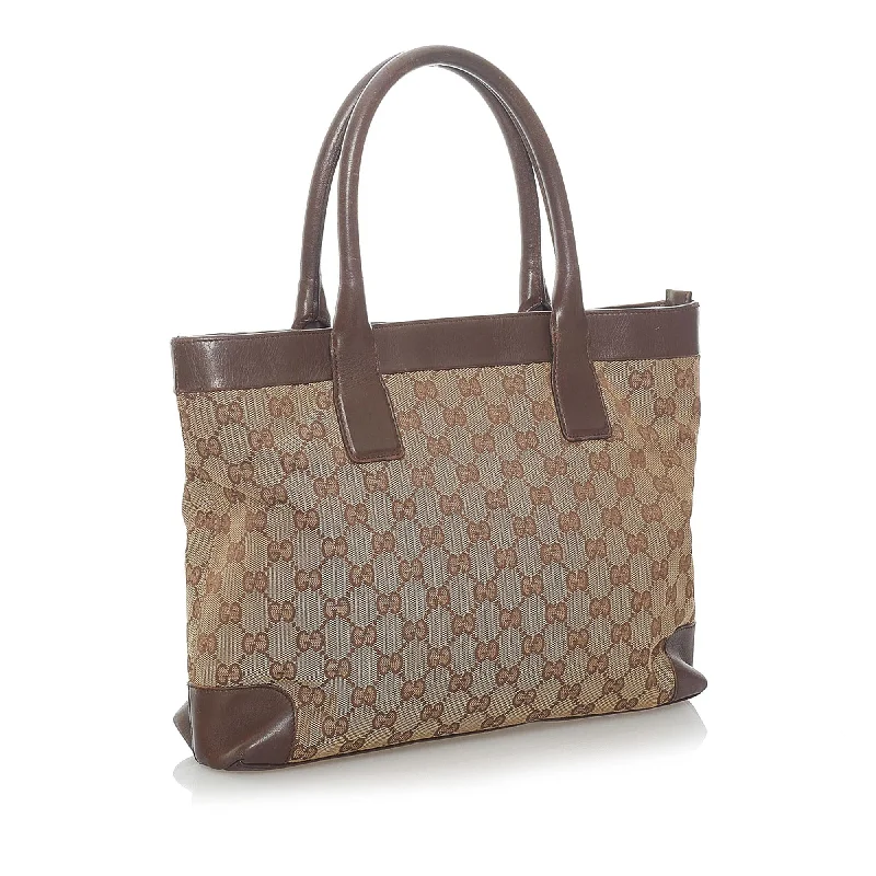 Gucci tote bags for women with a water - resistant coatingGucci GG Canvas Tote Bag (33502)