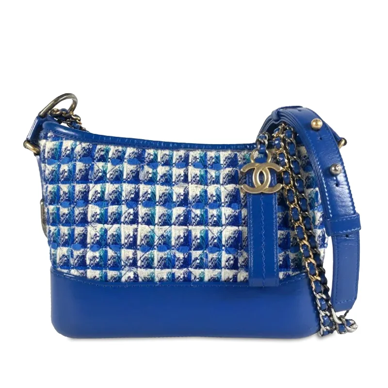 Chanel Colorful Handbag for Spring OutfitsChanel Gabrielle Small Blue Tweed Gold