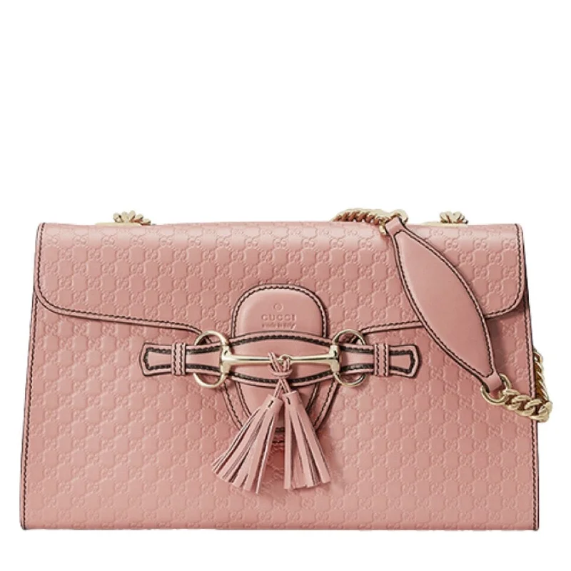 Gucci handbags for women with a metal - framed claspMicroguccissima Medium Emily Chain Shoulder Bag Pink