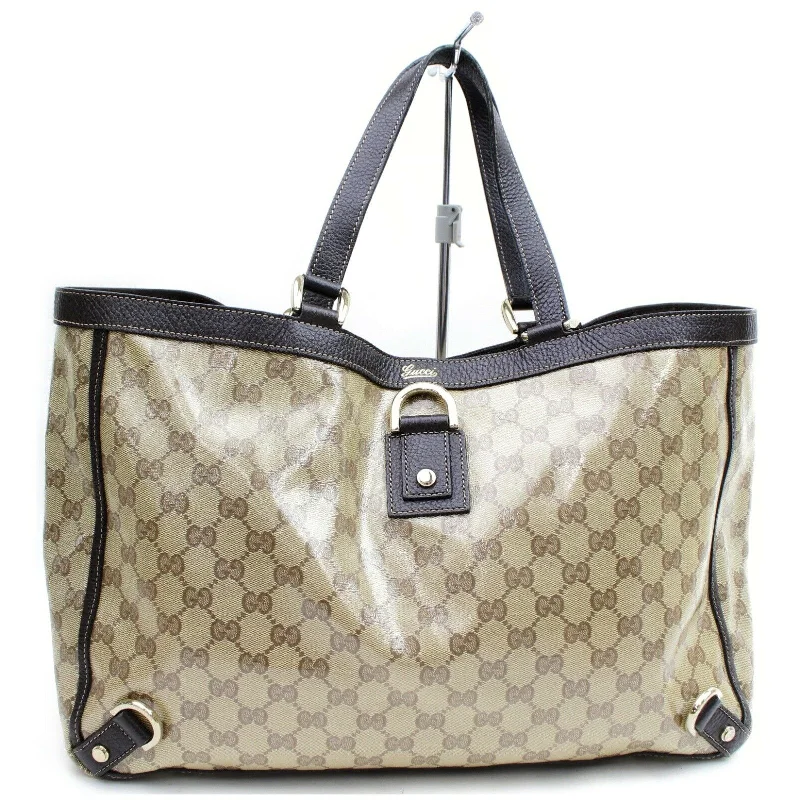 Women Gucci Sylvie bags featuring the signature web stripeBrand Inspired Gucci Tote Bag Brown PVC (SHC7-10526)