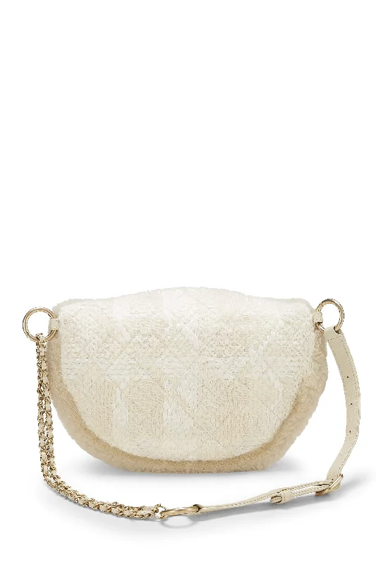 Chanel Limited Edition Handbag for CollectorsChanel,  Ivory Tweed & Shearling Belt Bag, White