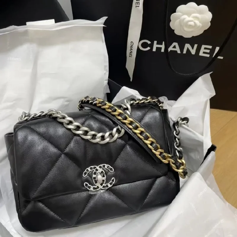 Chanel Quilted Leather Shoulder Bag for FashionistasChanel 19 Flap Bag Quilted Leather